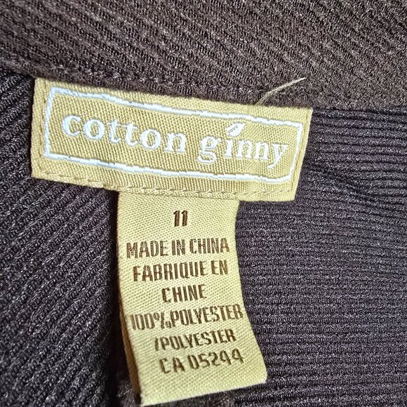 Cotton Ginny - Vintage Corduroy Brown Button Up Top & Skirt Set - Picture 14 of 14